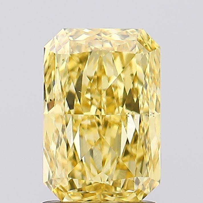 1.53 Ct. Fancy Vivid  Yellow Radiant Lab Grown Diamond