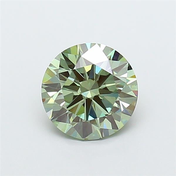 1.71 Ct. Fancy Vivid  Green Round Lab Grown Diamond