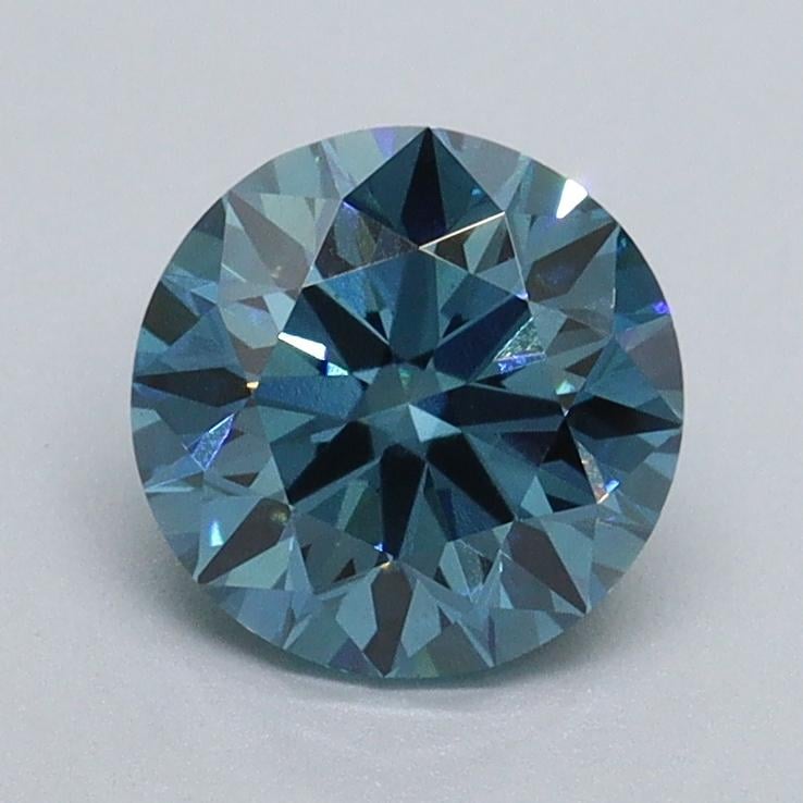 1.18 Ct. Fancy Vivid Blue Round Lab Grown Diamond