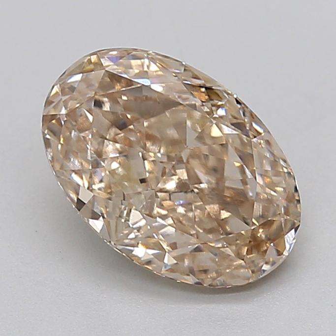 2.08 Ct. Light  Brown Oval Lab Grown Diamond