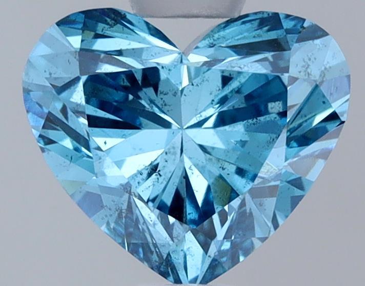 0.70 Ct. Fancy Vivid Blue Heart Lab Grown Diamond