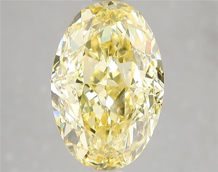 5.08 Ct. Fancy Vivid Yellow Oval Lab Grown Diamond