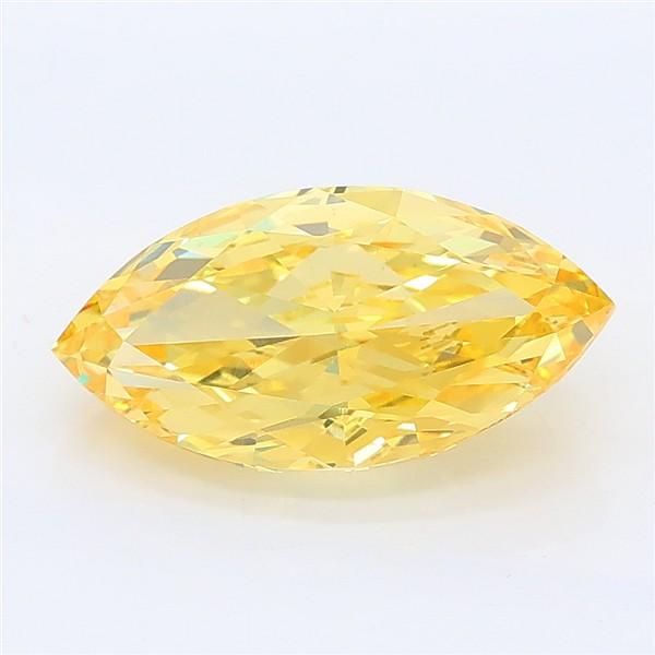 2.57 Ct. Fancy Vivid Yellow Marquise Lab Grown Diamond