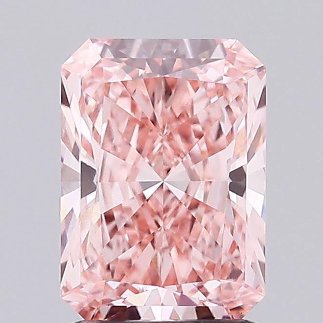 1.69 Ct. Fancy Vivid Pink Radiant Lab Grown Diamond