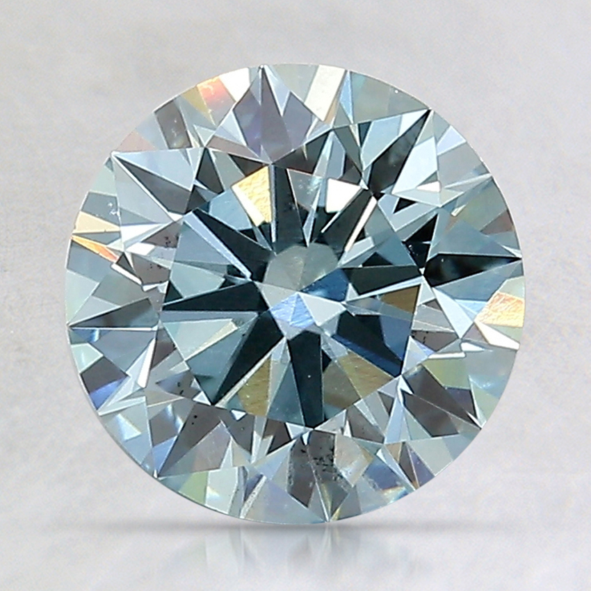 2.07 Ct. Fancy Greenish Blue Round Lab Created Diamond
