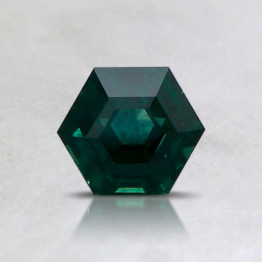 5.8x5.7mm Green Hexagon Montana Sapphire