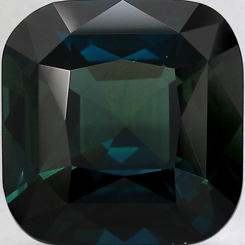 10.1x9.9mm Unheated Teal Cushion Sapphire