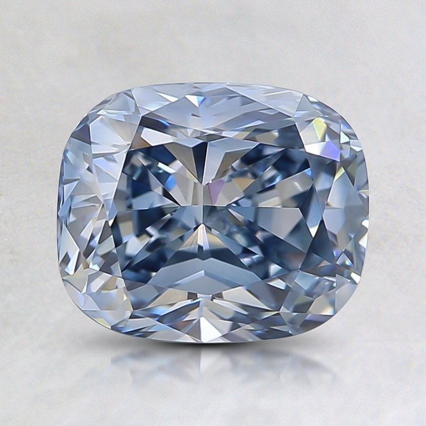 1.42 Ct. Fancy Blue Cushion Lab Grown Diamond