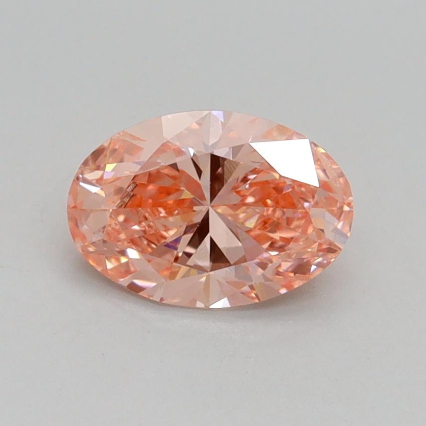 0.98 Ct. Fancy Intense Pink Oval Lab Grown Diamond