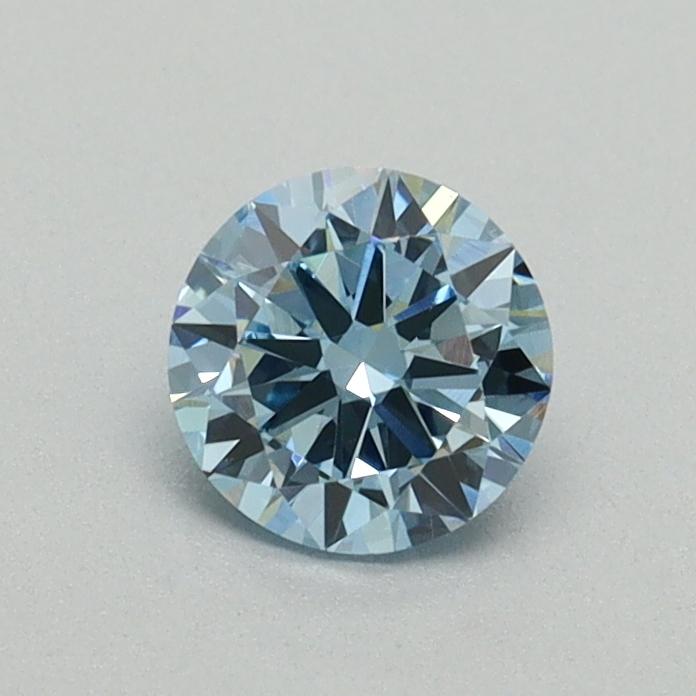 0.51 Ct. Fancy Vivid Blue Round Lab Grown Diamond