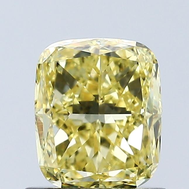 1.01 Ct. Fancy Vivid Yellow Cushion Lab Grown Diamond