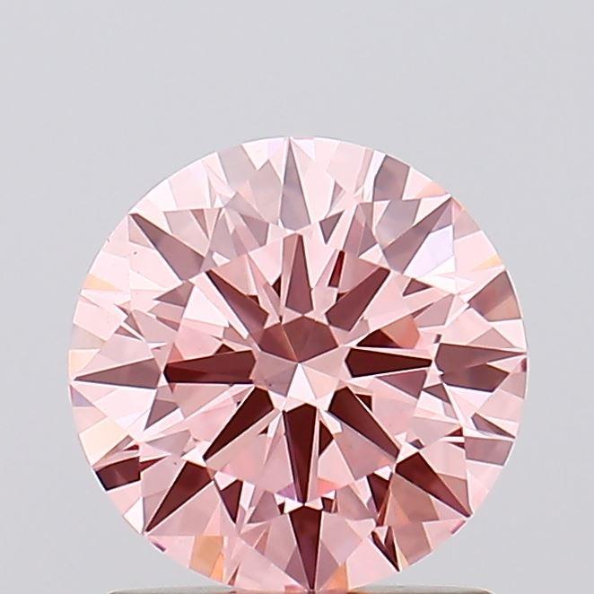 1.23 Ct. Fancy Vivid Pink Round Lab Grown Diamond