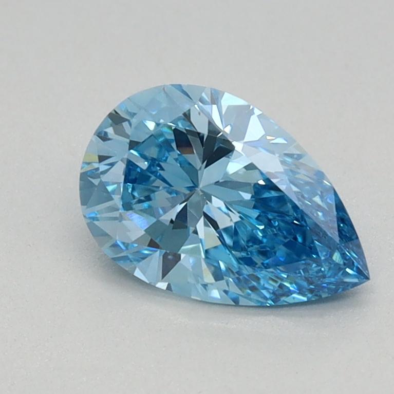 0.59 Ct. Fancy Vivid Blue Pear Lab Grown Diamond