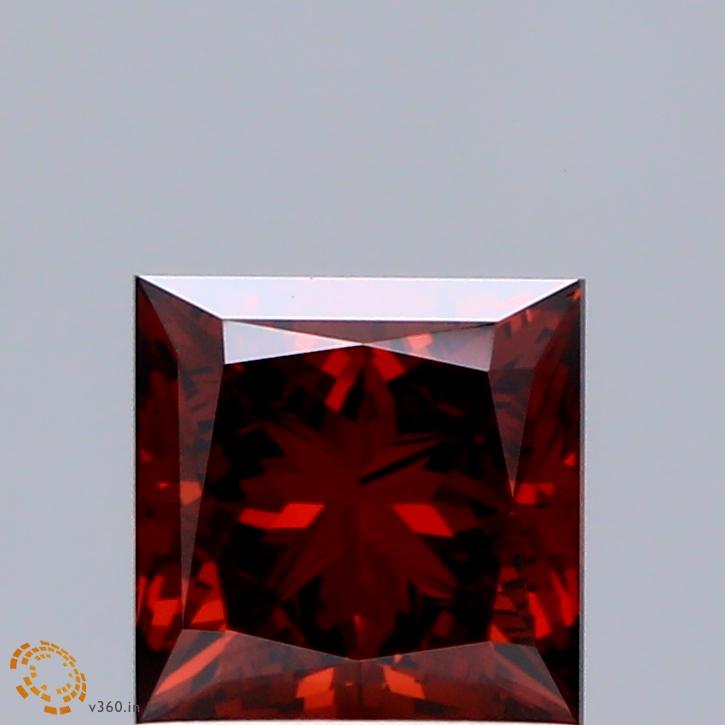 1.00 Ct. Fancy Deep Orange Princess Lab Grown Diamond