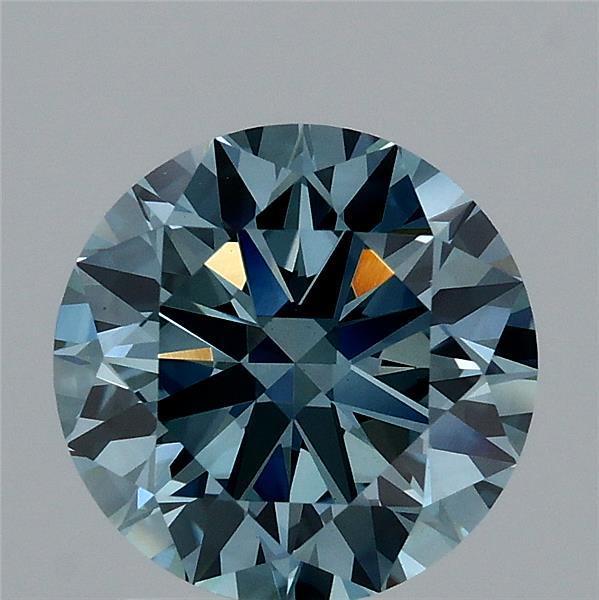 2.10 Ct. Fancy Vivid Blue Round Lab Grown Diamond