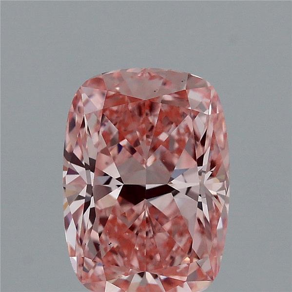 1.53 Ct. Fancy Vivid Pink Cushion Lab Grown Diamond