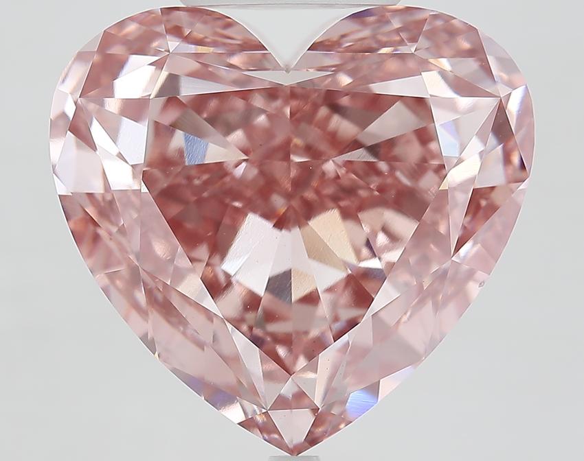 20.00 Ct. Fancy Vivid Pink Heart Lab Grown Diamond