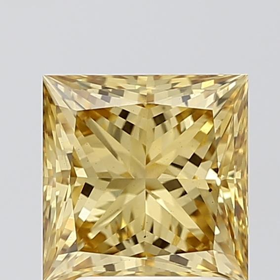 2.51 Ct. Fancy Intense Yellow Princess Lab Grown Diamond
