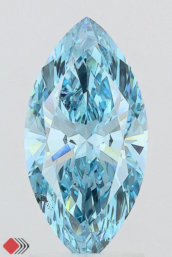 2.02 Ct. Fancy Vivid Blue Marquise Lab Grown Diamond