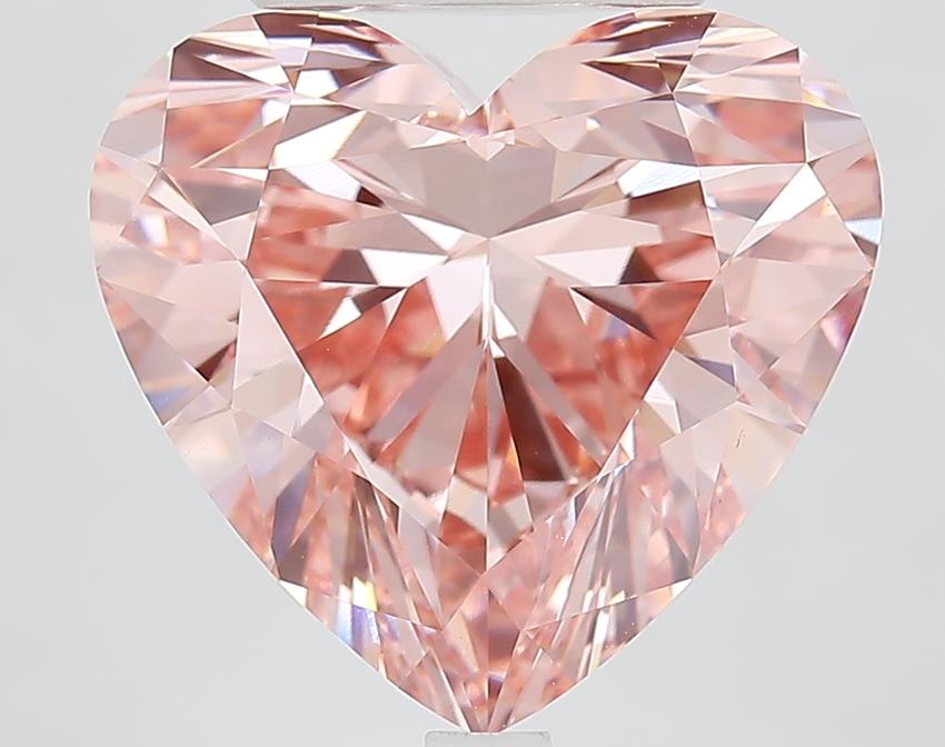 7.64 Ct. Fancy Vivid Pink Heart Lab Grown Diamond