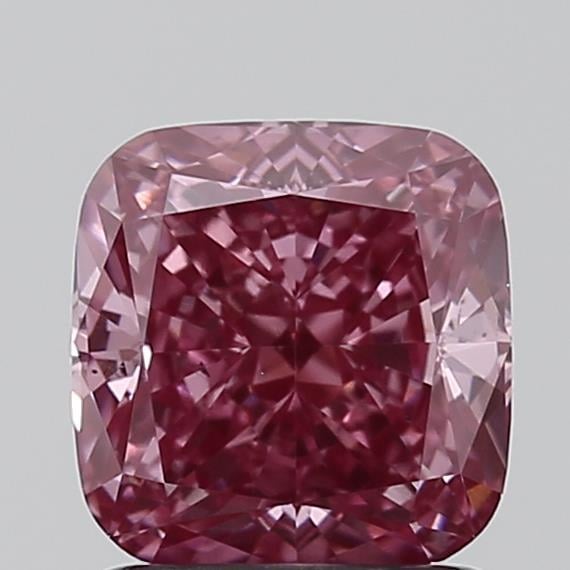1.52 Ct. Fancy Vivid Pink Cushion Lab Grown Diamond