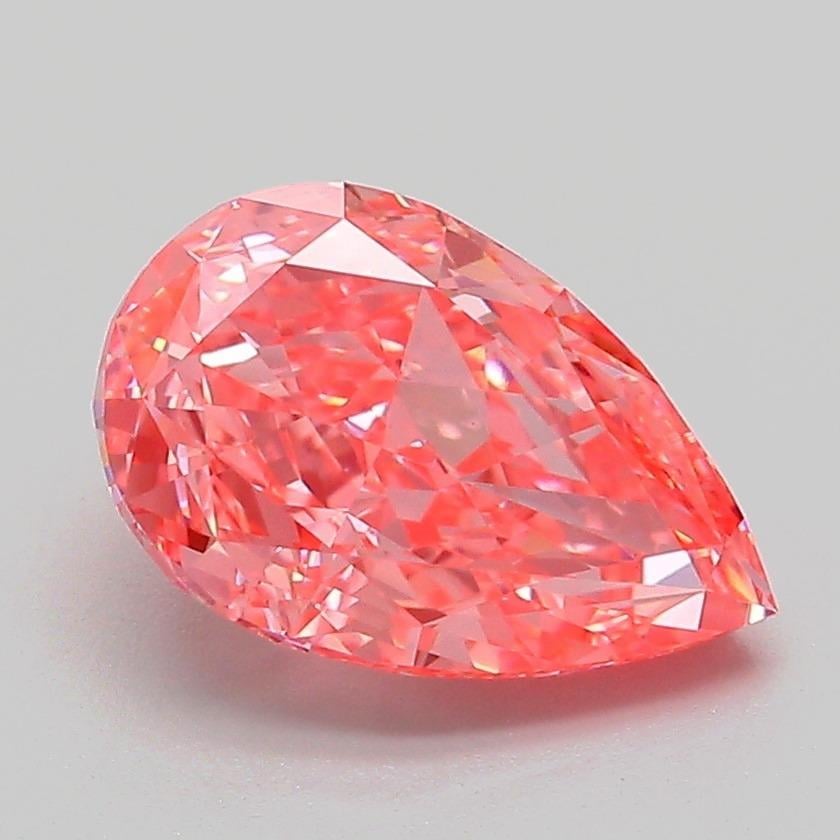 2.09 Ct. Fancy Vivid Pink Pear Lab Grown Diamond