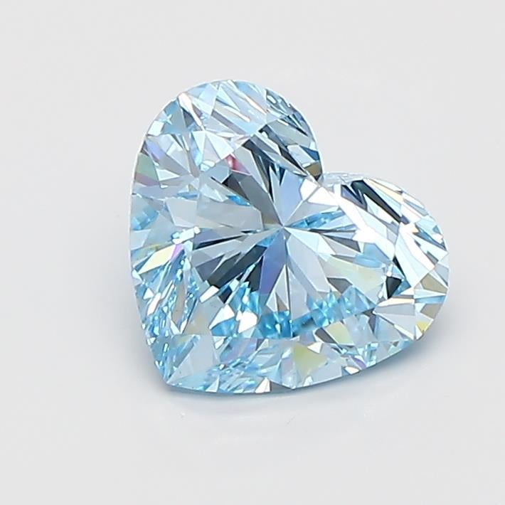 1.59 Ct. Fancy Vivid  Blue Heart Lab Grown Diamond