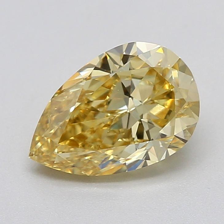 0.78 Ct. Fancy Intense  Yellow Pear Lab Grown Diamond