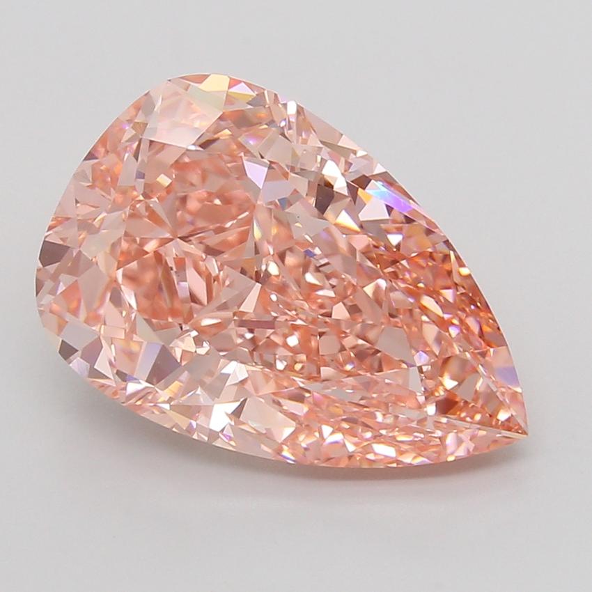 8.10 Ct. Fancy Vivid Pink Pear Lab Grown Diamond