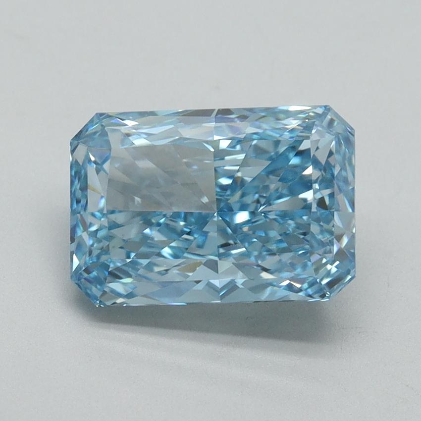 2.70 Ct. Fancy Intense Blue Radiant Lab Grown Diamond