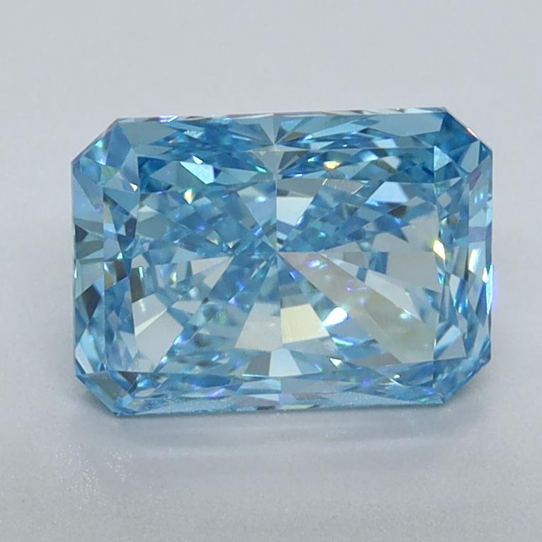 1.64 Ct. Fancy Vivid Blue Radiant Lab Grown Diamond