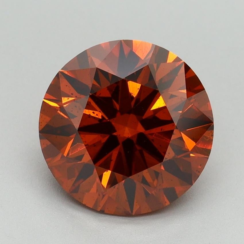 3.04 Ct. Fancy Deep Orange Round Lab Grown Diamond