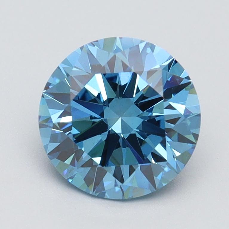 1.50 Ct. Fancy Vivid Blue Round Lab Grown Diamond