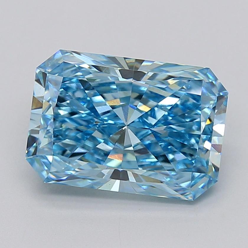 5.10 Ct. Fancy Vivid  Blue Radiant Lab Grown Diamond