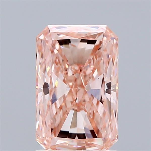 1.53 Ct. Fancy Intense Orangy Pink Radiant Lab Grown Diamond