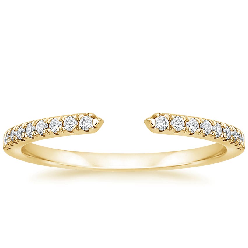 18K Yellow Gold Sia Diamond Ring (1/8 ct. tw.), large top view