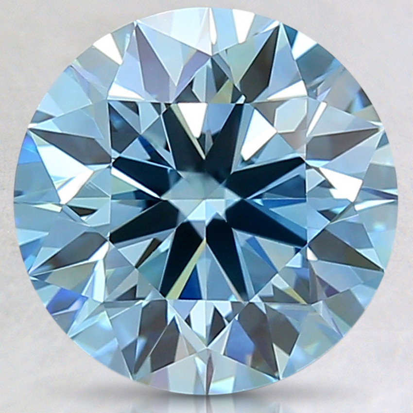3.13 Ct. Fancy Vivid Blue Round Lab Created Diamond