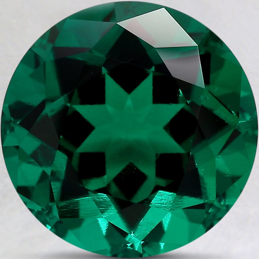 13mm Round Lab Created Emerald