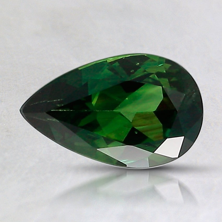 8.4x5.2mm Unheated Green Pear Australian Sapphire
