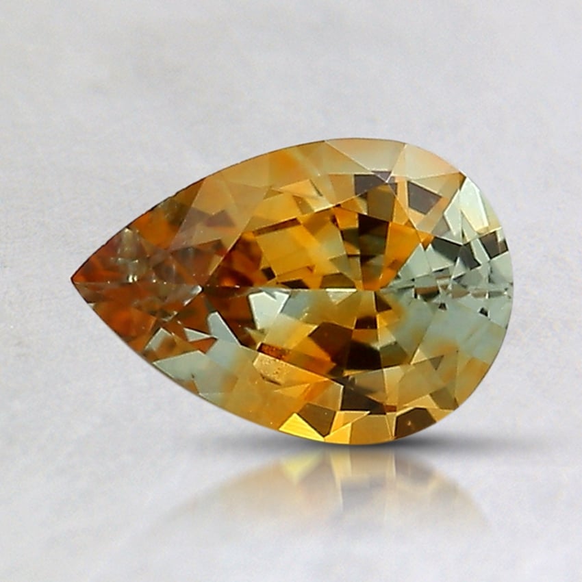 7.7x5.3mm Bi-Color Pear Montana Sapphire
