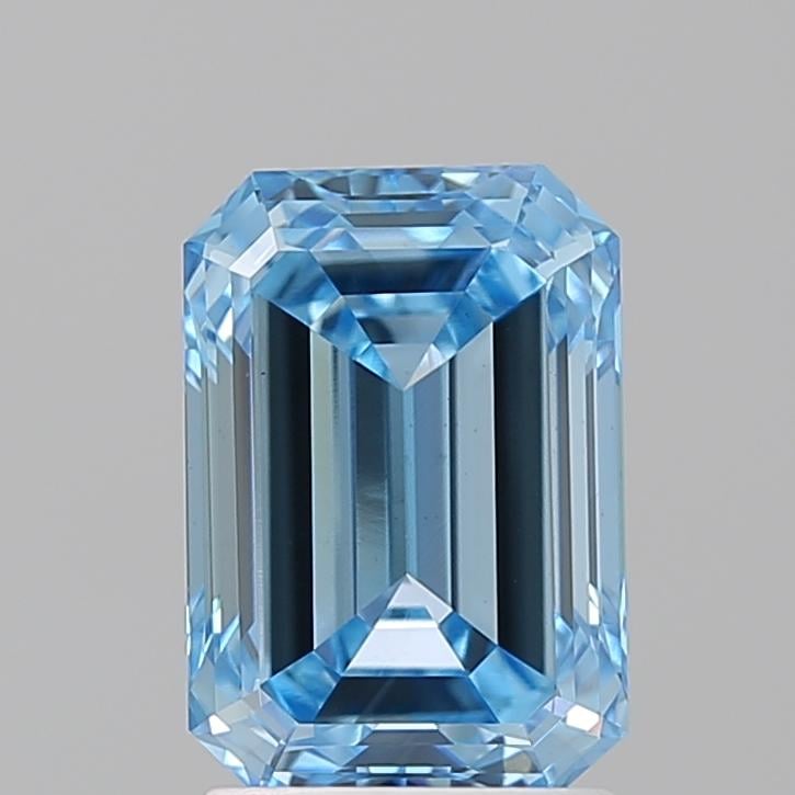 2.14 Ct. Fancy Vivid Blue Emerald Lab Grown Diamond