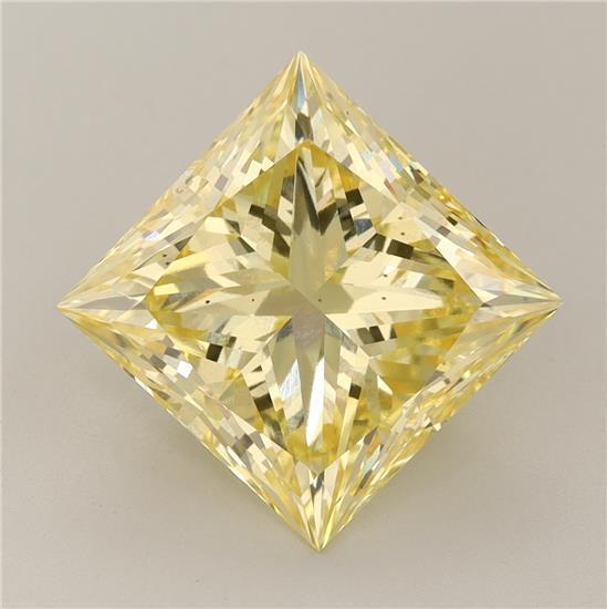 5.85 Ct. Fancy Vivid Yellow Princess Lab Grown Diamond