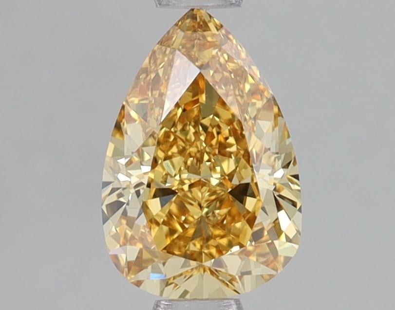 1.03 Ct. Fancy Intense Yellow Pear Lab Grown Diamond