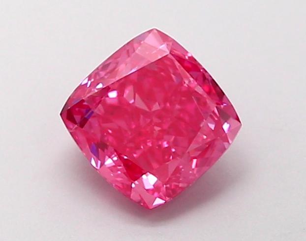 1.01 Ct. Fancy Vivid Pink Cushion Lab Grown Diamond