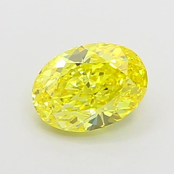 1.03 Ct. Fancy Vivid  Yellow Oval Lab Grown Diamond