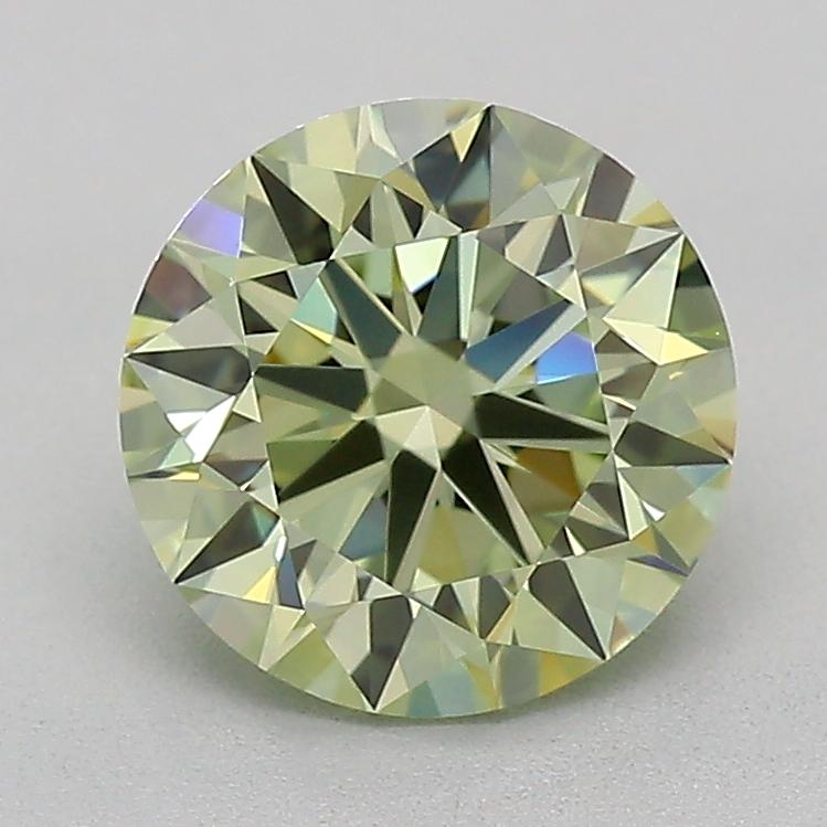 1.07 Ct. Fancy Intense  Green Round Lab Grown Diamond