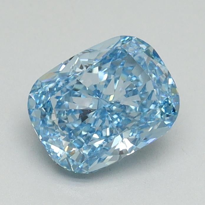 1.08 Ct. Fancy Vivid Blue Cushion Lab Grown Diamond