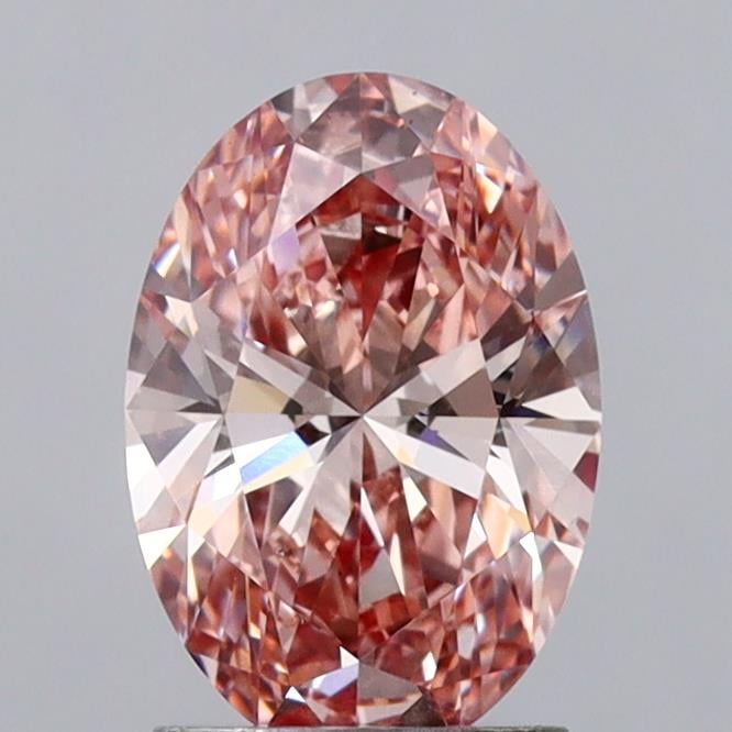 1.81 Ct. Fancy Vivid Brownish Pink Oval Lab Grown Diamond