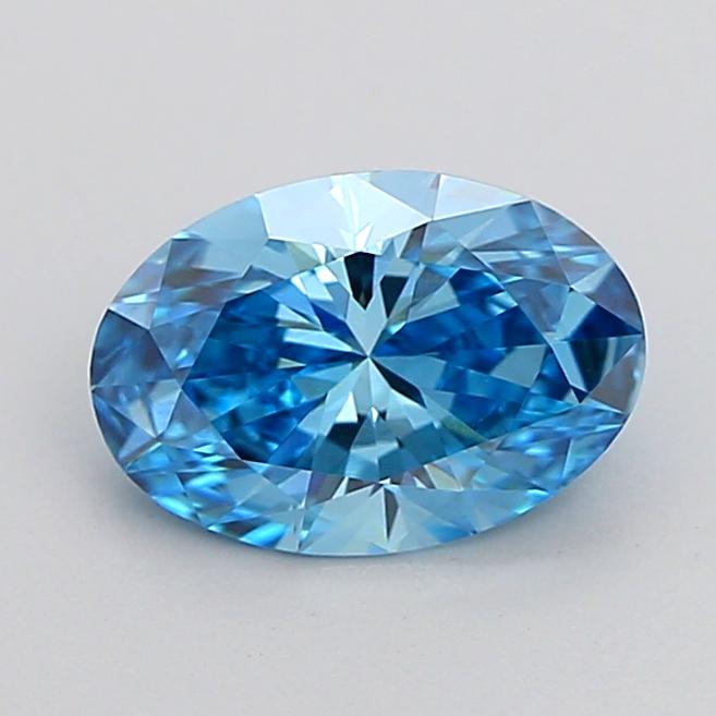 1.03 Ct. Fancy Vivid Blue Oval Lab Grown Diamond