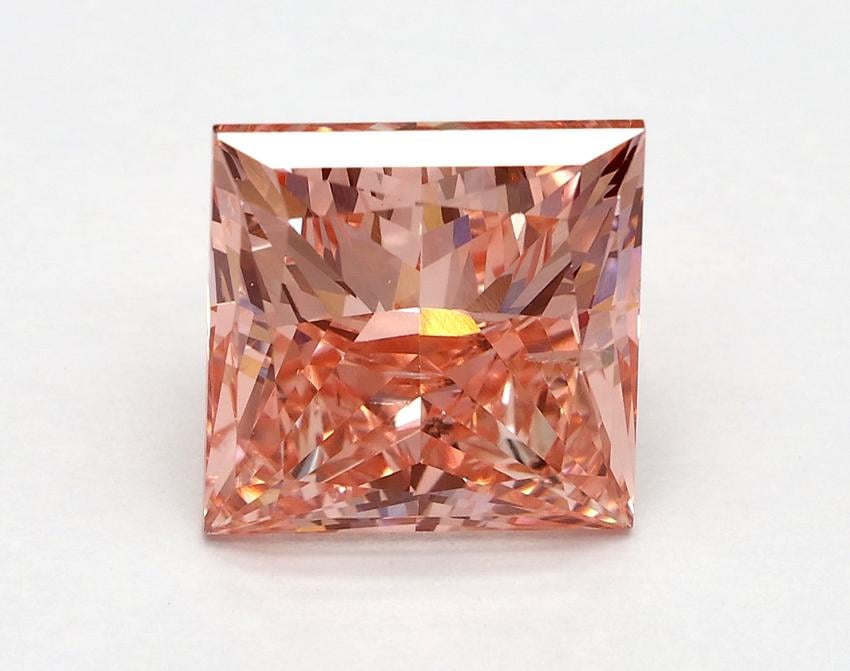 3.04 Ct. Fancy Vivid Pink Princess Lab Grown Diamond